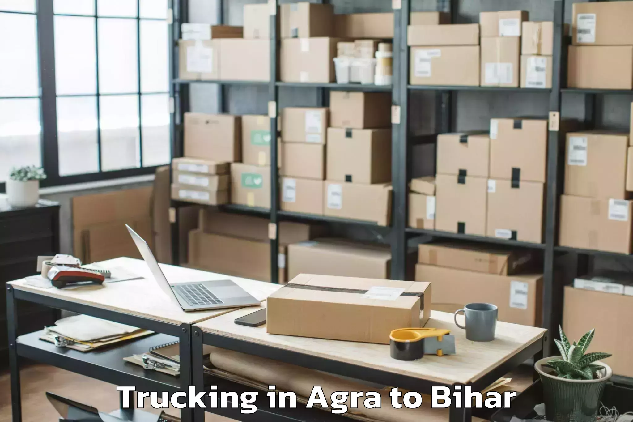 Easy Agra to Bairgania Trucking Booking